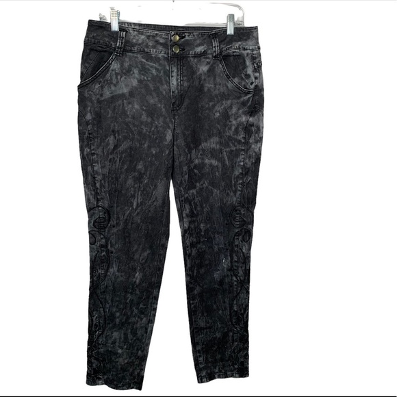 Soft Surroundings Women’s High-Rise Tye dye bejeweled pants size 10 - Picture 1 of 7